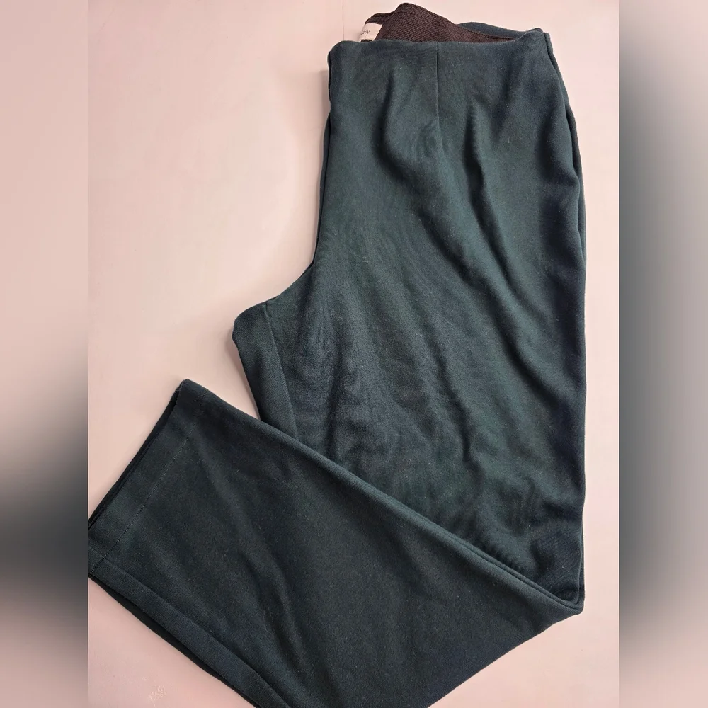 Calvin Klein Size 12 Pine Green Pull-On Ponte Pants Office Cd-2174